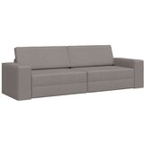vidaXL Talni kavč postelja 2 v 1 taupe 245x150x60.5 cm tkanina | Shoptok.si