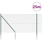 vidaXL varjena žična ograja s 13 konicami zelena 1.2x25 m jeklo | Shoptok.si