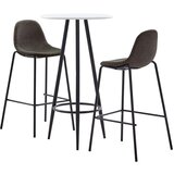 vidaXL Barska garnitura 3-delna blago temno siva | Shoptok.si