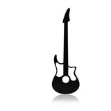WALLXPERT Guitar Blue Zidna lampa, Crna