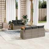 vidaXL 6-dijelni set vrtnih sofa od poliratana s jastucima sivi | shoptok.hr