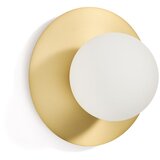 Kave Home Bela/v zlati barvi stenska svetilka ø 25 cm Brisia – Cene