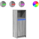 Maison Chic Komoda - Predalnik z LED siva sonoma 38x34x100 cm inženirski les, (21720235) Cene