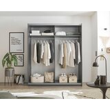 Livetastic omara z drsnimi vrati, barve grafita | Shoptok.si