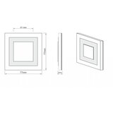  LDST SU-01-B-BZ8 - LED svetiljka za stepenište SUNNY 8xLED/1,2W/230V bela 6500K | Eponuda.com