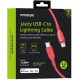 Innostyle JAZZY USB-C LIGHTNING MFI HITRI POLNILNI KABEL ZA IPHONE KEVLAR 1M RDEČ, (21747939) | Shoptok.si