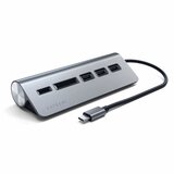 Satechi aluminium type-c usb hub 3x usb 3.0/MicroSD/ siva | ePonuda.com