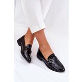 Boto Lacquered Women's Loafers With Decorative Buckle Black Mollan | shoptok.hr