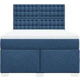 vidaXL Krevet s oprugama i madracem plavi 140 x 190 cm od tkanine | shoptok.hr