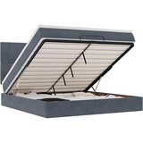 vidaXL Otomanski posteljni okvir z vzmetnicami siv 160x200 cm žamet, (22054095) | Shoptok.si