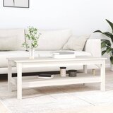 vidaXL Klubska mizica bela 110×50×40 trdna borovina Cene