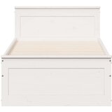  Okvir kreveta bez madraca s uzglavljem 75 x 190 cm od borovine | shoptok.hr