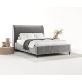 Maison de Rêve Sivi tapecirani bračni krevet s prostorom za odlaganje s podnicom 180x200 cm Shell – | shoptok.hr