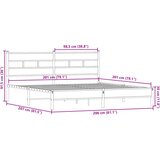  Metalni okvir kreveta bez madraca boja hrasta 200x200 cm | shoptok.hr