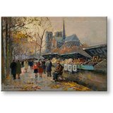  Slika na platnu BOOK SELLERS ALONG THE SEINE – Edouard Leon Cortes () | Shoptok.si