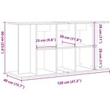 Stalak za akvarij staro drvo 120x40x60 cm od konstruiranog drva | Eponuda.com