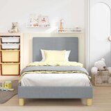  Otroški posteljni okvir z vznožjem Svetlo siva 90 x 200 cm, (5000104557) | Shoptok.si