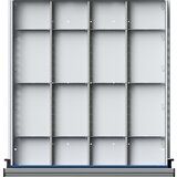 ANKE Pločevinast delilnik za predale ŠxG 500 x 540 mm, ¼-delitev, za predale z višino 60 mm | Shoptok.si