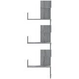  Kutna zidna polica boja hrasta 45x45x147 cm drvena | shoptok.hr