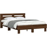  Okvir za krevet s uzglavljem boja smeđeg hrasta 120x190 cm | shoptok.hr