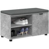  Klupa za hodnik s jastukom Betonski sivi 80 x 38 x 46 cm | shoptok.hr