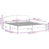  Posteljni okvir z vzglavjem 180x200 cm borovina, (21128847) | Shoptok.si