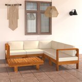  Vrtni set za sjedenje s jastucima, 6 dijelova, 100 x 60 cm, akacija | shoptok.hr