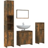 Maison Chic Kopalniški sestavi - Kopalniška garnitura 4-delna dimljeni hrast inženirski les, (21787372) | Shoptok.si
