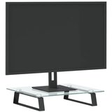  Stalak za monitor crni 40x35x8 cm kaljeno staklo i metal | shoptok.hr