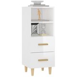  Komoda sjajna bijela 34,5 x 34 x 90 cm od konstruiranog drva | shoptok.hr