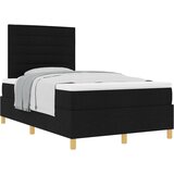vidaXL Krevet s opružnim boxom i madracem Crni 120x200 cm Tkanina Cijene
