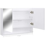  LED kupaonski ormarić s ogledalom bijeli 80 x 15 x 60 cm MDF | shoptok.hr