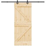  Klizna vrata NARVIK Prirodna i crna 85 x 210 cm (213,5 cm) | shoptok.hr
