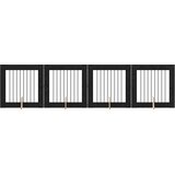  Vrata za pse s postoljem 4 pcs Crni hrast 80 x 80 cm | shoptok.hr