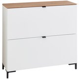 Voleo viseča omara za čevlje bela, hrast artisan | Shoptok.si
