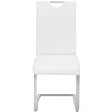 CARRYHOME nihajni stol, kovina, tekstil bela, barve kroma | Shoptok.si