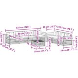  Set vanjskih sofa 8 pcs Bijela i bež 79 x 79 x 37 cm Poliester | shoptok.hr