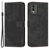 INORCO Stand Wallet Shell za Nokia C32 (TA-1534) preklopna torbica z natisnjenimi linijami na dotik kože PU usnjen ovitek za telefon, (22034937) Cene