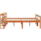 vidaXL Posteljni okvir z vzglavjem voščeno rjava 140x190 cm borovina, (21303986) | Shoptok.si
