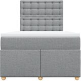  Krevet s oprugama i madracem svjetlosivi 120x190 cm od tkanine | shoptok.hr