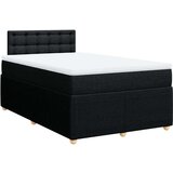 vidaXL Box spring postelja z vzmetnico črna 120x190 cm blago | Shoptok.si