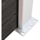 vidaXL Vrtna ograja WPC 175x186 cm siva | Shoptok.si