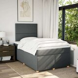 vidaXL Krevet s oprugama i madracem tamnosivi 120 x 200 cm od tkanine | shoptok.hr