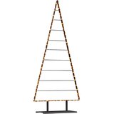  Metalna božićna jelka s stalakom Crna 210 cm Čelik Slike