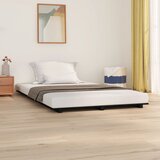 vidaXL Posteljni okvir črn 120x190 cm trdna borovina | Shoptok.si