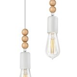  Luster na sajli SIMON 2xE27/60W/230V bela/buk | Eponuda.com