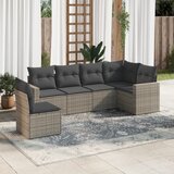 Maison Chic Seti vrtnega pohištva - Vrtna garnitura - Vrtni pohištvo set 6-delna z blazinami siv poli ratan, (21808877) | Shoptok.si