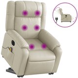  The Living Store Električni masažni stol s funkcijo vstajanja krem umetno usnje - Električni Masažni Naslanjač S Funkcijo Vstajanja, (21501812) | Shoptok.si