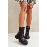Boto PE2 Warm ankle boots workers women's with zip eco leather black Mailyra | Shoptok.si