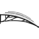 Nadstrešnica za vrata crna 200 x 100 cm PC | shoptok.hr